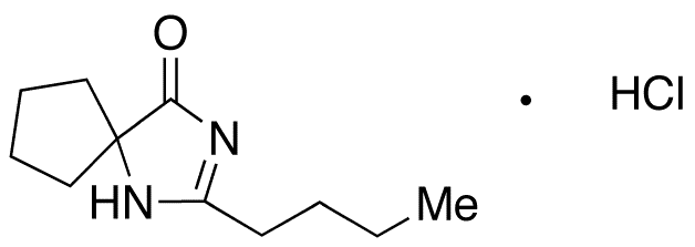 2-Butyl-1,3-diazaspiro[4.4]non-1-en-4-one Hydrochloride - Chemical structure and product image
