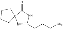 2-n-Butyl-d3-1,3-diazaspiro[4.4]non-1-en-4-one - Chemical structure and product image