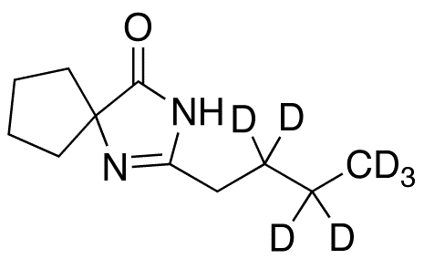 2-n-Butyl-d7-1,3-diazaspiro[4.4]non-1-en-4-one - Chemical structure and product image