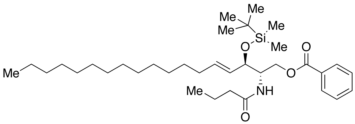 2-O-tert-Butyldimethylsilyl-1-O-benzoyl C4 Ceramide - Chemical structure and product image