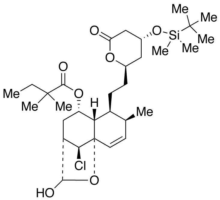 4-tert-Butyldimethylsilyl-6-carboxy-5-chloro-4aâ€™-hydroxy Simvastatin Î³-Lactol - Chemical structure and product image