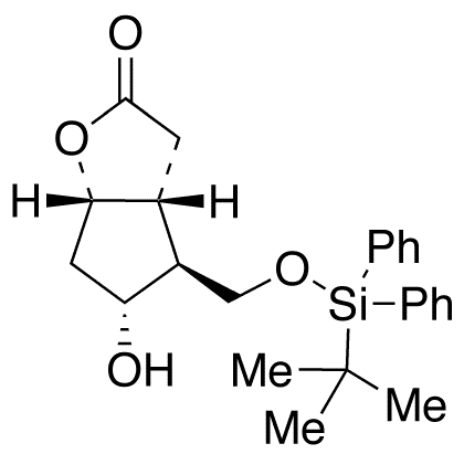 (3aR,4S,5R,6aS)-4-(tert-Butyldiphenylsilyloxy)methyl-5-hydroxy-hexahydro-2H-cyclopenta[b]furan-2-one - Chemical structure and product image