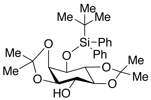 3-O-[(t-Butyldiphenylsilyl]-1,2:4,5-bis-O-(1-methylethylidene) D,L-myo-Inositol - Chemical structure and product image