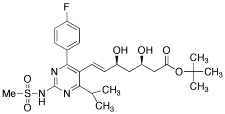 tert-Butyl-7-[4-(4-fluorophenyl)-6-isopropyl-2-mesylaminopyrimidin-5-yl]-(3R,5S)-dihydroxy-(E)-6-heptenoate - Chemical structure and product image