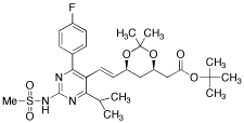 tert-Butyl-7-[4-(4-fluorophenyl)-6-isopropyl-2-mesylaminopyrimidin-5-yl]-(3R,5S)-isopropylidine-(E)-6-heptenoate - Chemical structure and product image