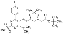 tert-Butyl-7-[4-(4-fluorophenyl)-6-isopropyl-2-methylsulfonylpyrimidin-5-yl]-(3R,5S)-isopropylidene-(E)-6-heptenoate - Chemical structure and product image