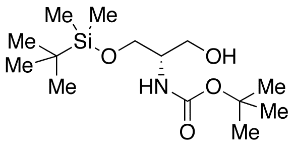 [(1S)-2-[[(tert-Butyl)dimethylsilyl]oxy]-1-(hydroxymethyl)ethyl]-carbamic Acid tert-Butyl Ester - Chemical structure and product image