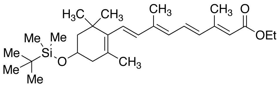3-[[(tert-Butyl)dimethylsilyl]oxy]retinoic Acid Ethyl Ester - Chemical structure and product image