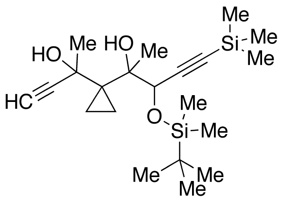 alpha-[1-[tert-Butyldimethylsilyloxy]-3-(trimethylsilyl)-2-propynyl]-alpha-ethynyl-alpha,alpha-dimethyl-1,1-cyclopropanedimethanol - Chemical structure and product image