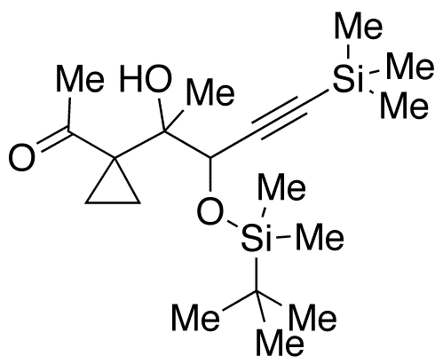 1-[1-[-2-[tert-Butyldimethylsilyloxy]-1-hydroxy-1-methyl-4-(trimethylsilyl)-3-butynyl]cyclopropyl]-ethanone - Chemical structure and product image