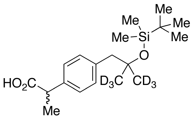 rac 2-(tert-Butyldimethylsilyloxy) Ibuprofen-d6 - Chemical structure and product image