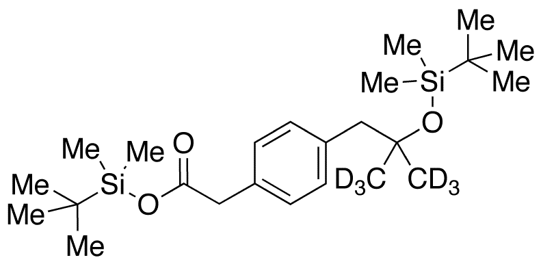 rac 2-(tert-Butyldimethylsilyloxy)-Î±-desmethyl Ibuprofen-d6 tert-Butyldimethylsily Ester - Chemical structure and product image