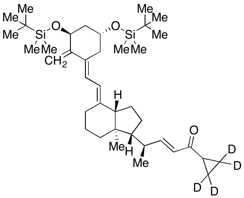 (5E)-1,3-Bis-O-(tert-Butyldimethylsilyl)-24-oxo-calcipotriene-d4 - Chemical structure and product image