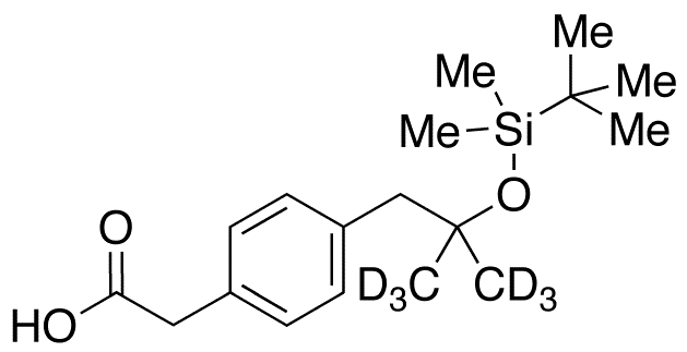 rac 2-(tert-Butyldimethylsilyloxy)-Î±-desmethyl Ibuprofen-d6 - Chemical structure and product image