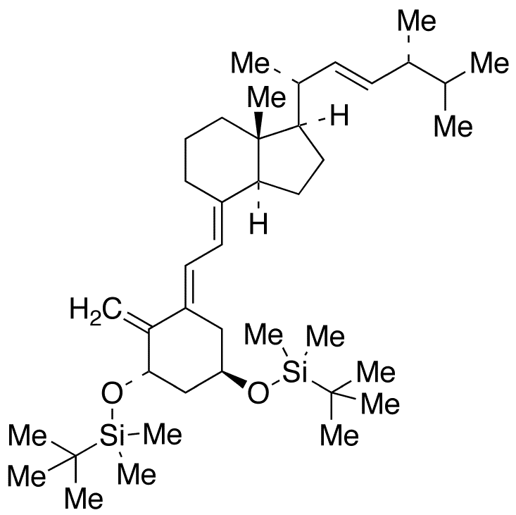(3S)-1,3-Bis-O-(tert-Butyldimethylsilyl)-3-hydroxy-5,6-trans-vitamin D2 - Chemical structure and product image