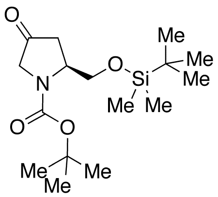 (2S)-2-[[tert-Butyldimethylsilyloxy]methyl]-4-oxo-1-pyrrolidinecarboxylic Acid tert-Butyl Ester - Chemical structure and product image