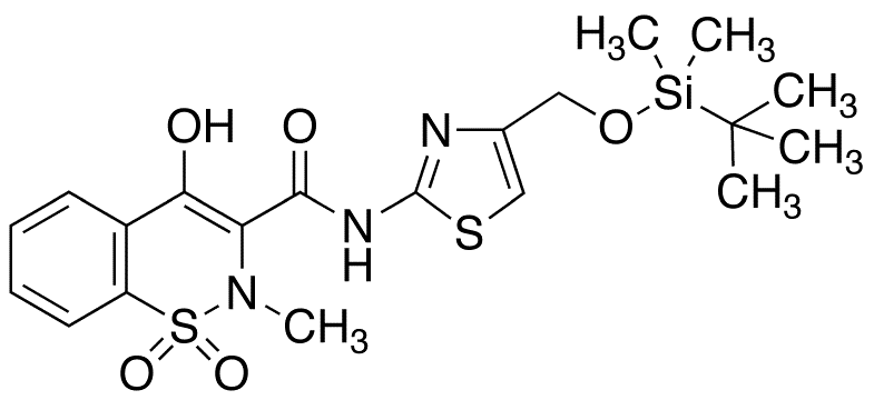4-(tert-Butyldimethylsilyloxy)methyl 5-Desmethyl Meloxicam - Chemical structure and product image