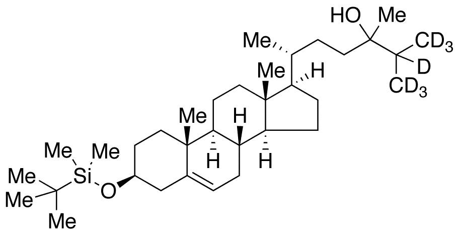 3-O-tert-Butyldimethylsilyl-24-methyl-cholest-5-ene-3,24-diol-d7 - Chemical structure and product image