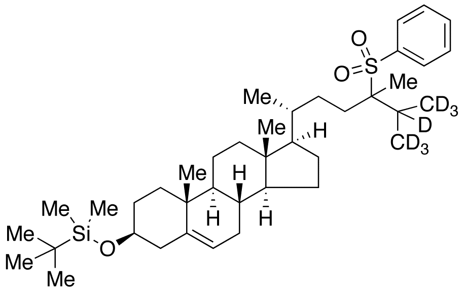 3-O-tert-Butyldimethylsilyl-24-methyl-24-phenylsulfonyl-cholest-5-ene-3-ol-d7 - Chemical structure and product image