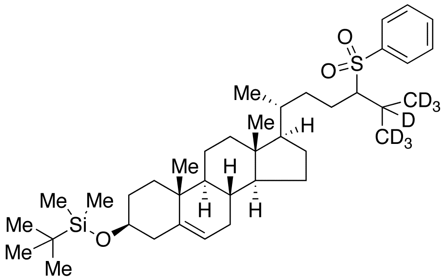 3-O-tert-Butyldimethylsilyl-24-phenylsulfonyl-cholest-5-ene-3-ol-d7 (Mixture of Diastereomers) - Chemical structure and product image