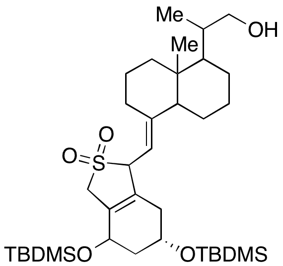 (4S,6R)-4,6-Bis((tert-butyldimethylsilyl)oxy)-1-((E)-((7aR)-1-((S)-1-hydroxypropan-2-yl)-7a-methylhexahydro-1H-inden-4(2H)-ylidene)methyl)-1,3,4,5,6,7-hexahydrobenzo[c]thiophene 2,2-dioxide - Chemical structure and product image