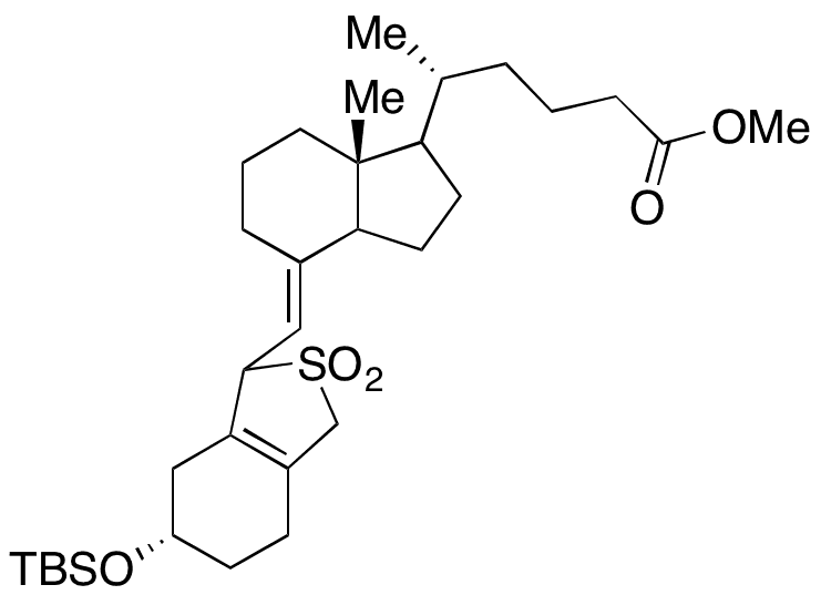 (3beta,7E)-3-[[(tert-Butyldimethylsilyloxy]-6,19-sulfonyl-9,10-secochola-5(10),7-diene-24-carboxylic Acid Methyl Ester - Chemical structure and product image
