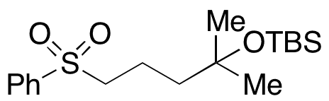 tert-Butyldimethyl((2-methyl-5-(phenylsulfonyl)pentan-2-yl)oxy)silane - Chemical structure and product image