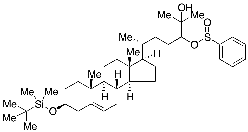 3-O-tert-Butyldimethylsilyl-cholest-5-ene-3-ol 24-(2-Hydroxyisopropyl) 24-Phenyl Sulfinate - Chemical structure and product image