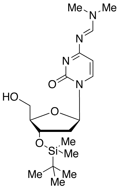 3-tert-Butyldimethylsilyl-2-deoxy-N-[(dimethylamino)methylene]-cytidine - Chemical structure and product image