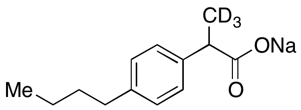 p-Butyl Ibuprofen-d3 Sodium Salt - Chemical structure and product image