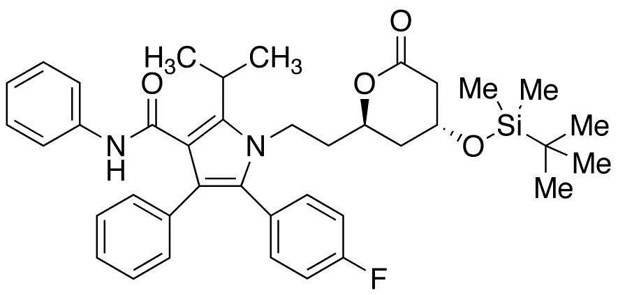 4-tert-Butyldimethylsilyl Atorvastatin Lactone - Chemical structure and product image