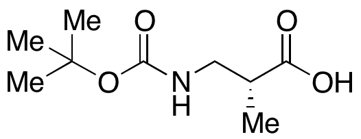 (R)-3-((tertButoxycarbonyl)amino)-2-methylpropanoic Acid - Chemical structure and product image