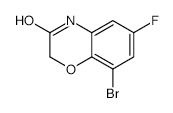 8-Bromo-6-fluoro-2,4-dihydro-1,4-benzoxazin-3-one - Chemical structure and product image