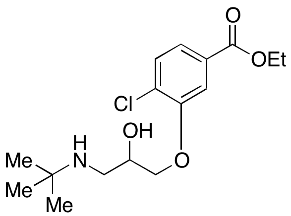 3-(3-(tert-Butylamino)-2-hydroxypropoxy)-4-chlorobenzoic Acid Ethyl Ester - Chemical structure and product image