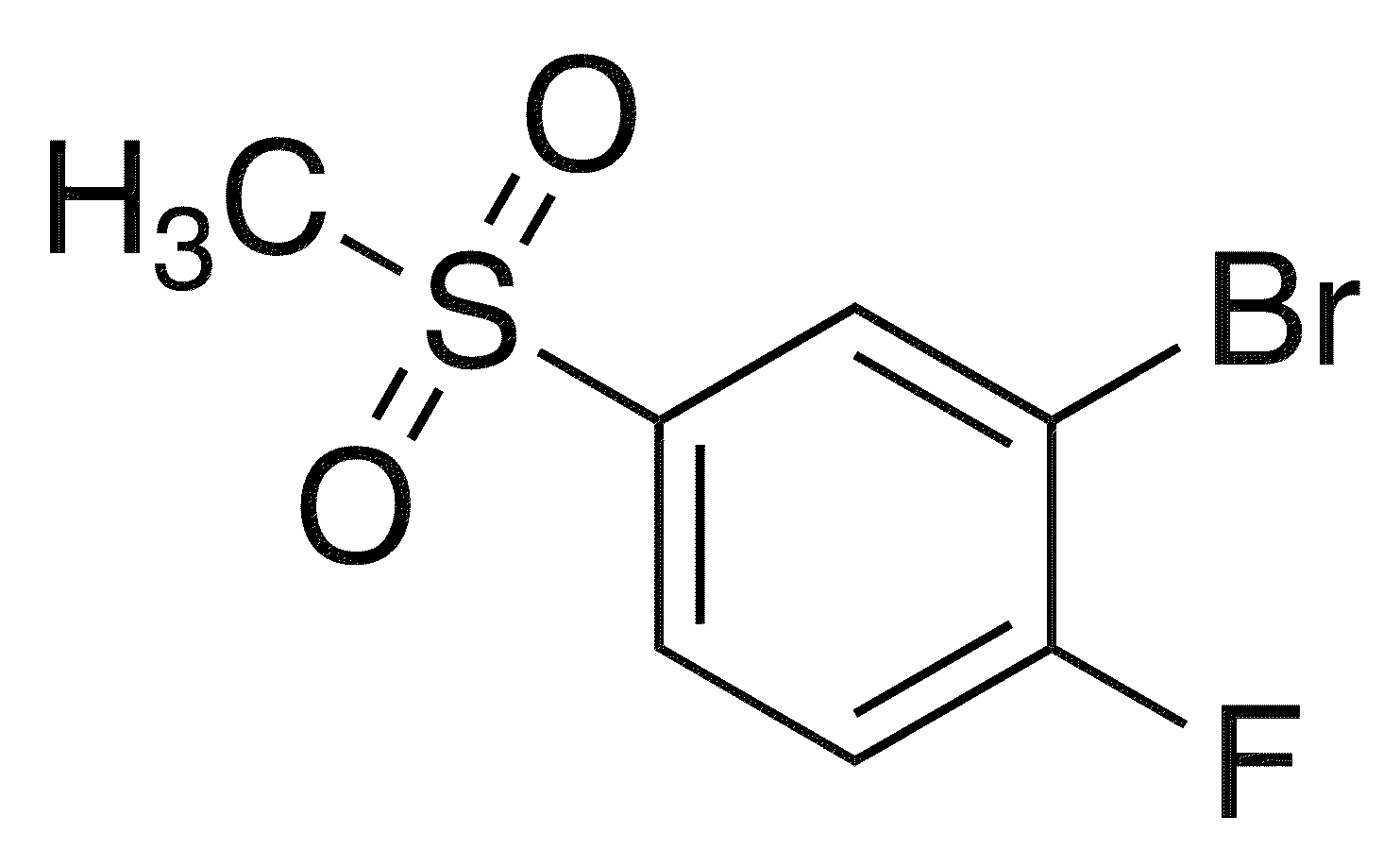 2-Bromo-1-fluoro-4-methanesulfonylbenzene - Chemical structure and product image