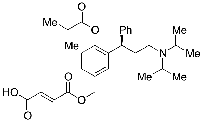 (2E)-2-Butenedioic Acid 1-[[3-[(1R)-3-[Bis(1-methylethyl)amino]-1-phenylpropyl]-4-(2-methyl-1-oxopropoxy)phenyl]methyl] Ester - Chemical structure and product image