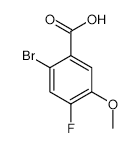 2-Bromo-4-fluoro-5-methoxybenzoic acid - Chemical structure and product image