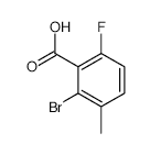 2-Bromo-6-fluoro-3-methylbenzoic acid - Chemical structure and product image