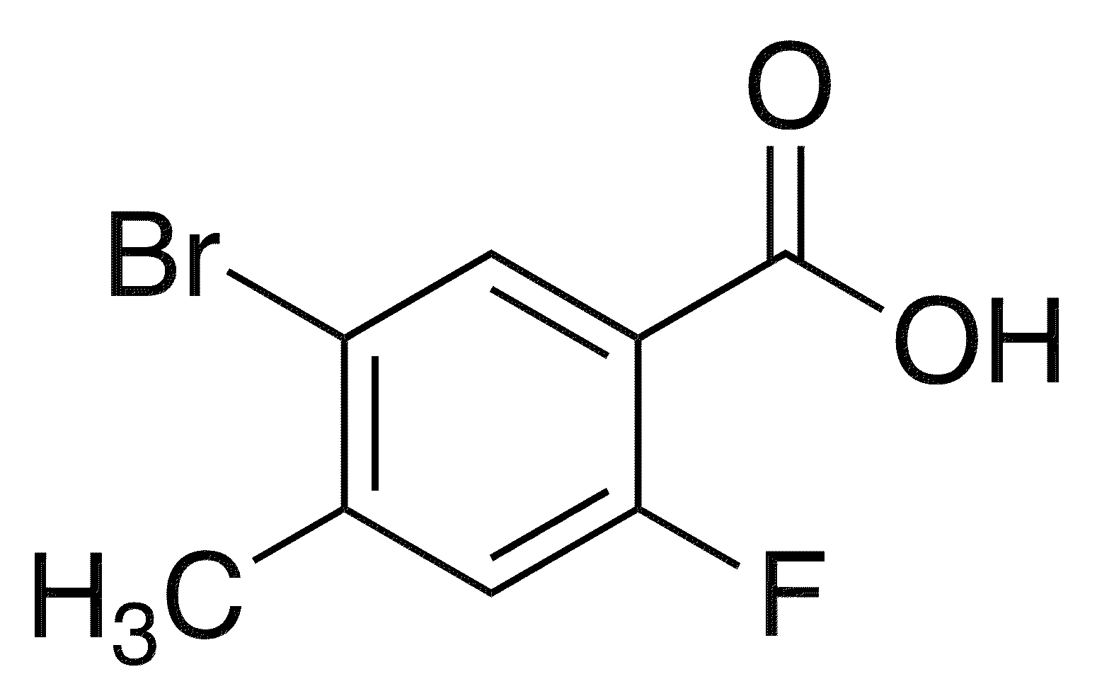 5-Bromo-2-fluoro-4-methylbenzoic acid - Chemical structure and product image