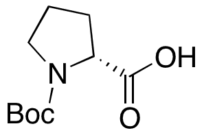 tert-Butoxycarbonyl-D-proline - Chemical structure and product image