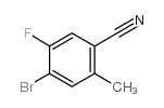 4-Bromo-5-fluoro-2-methylbenzonitrile - Chemical structure and product image