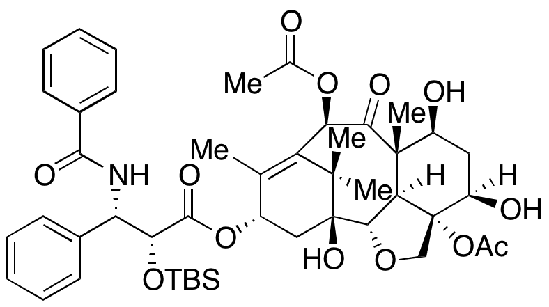 2-O-tert-Butyl(dimethyl)silyl-2-debenzoyl-[2,4]-oxol Paclitaxel - Chemical structure and product image