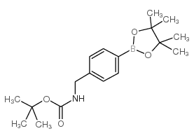4-(N-Boc-aminomethyl)phenylboronic acid, pinacol ester - Chemical structure and product image