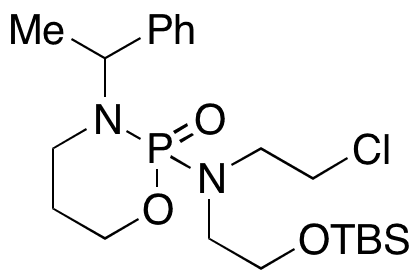 2-((2-((tert-Butyldimethylsilyl)oxy)ethyl)(2-chloroethyl)amino)-3-(1-phenylethyl)-1,3,2-oxazaphosphinane 2-Oxide - Chemical structure and product image