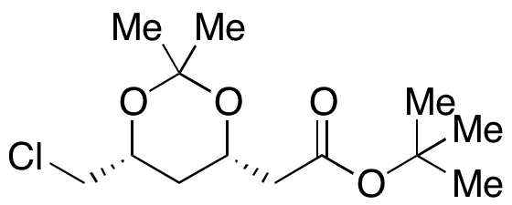 tert-Butyl 2-((4S,6R)-6-(chloromethyl)-2,2-dimethyl-1,3-dioxan-4-yl)acetate - Chemical structure and product image