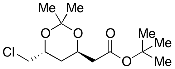tert-Butyl 2-((4R,6R)-6-(chloromethyl)-2,2-dimethyl-1.3-dioxan-4-yl)acetate - Chemical structure and product image