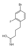 4-(4-Bromo-2-fluorophenyl)butanamide - Chemical structure and product image