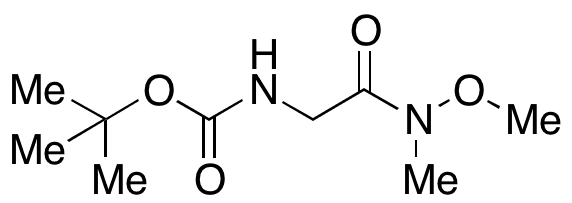 tert-Butyl (2-(Methoxy(methyl)amino)-2-oxoethyl)carbamate - Chemical structure and product image