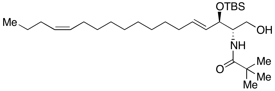 (4E,14Z)-3-((tert-Butyldimethylsilyl)oxy)-1-hydroxysphingadienine-C18 - Chemical structure and product image