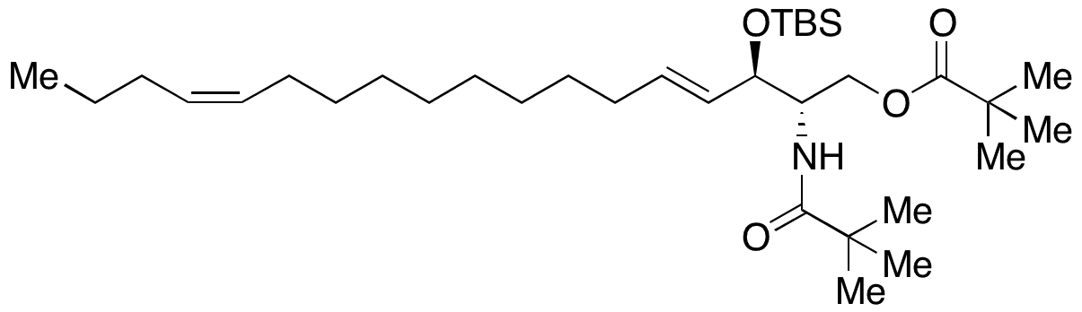 (4E,14Z)-3-((tert-Butyldimethylsilyl)oxy)-2-pivalamido-Sphingadienine-C18 Pivalate - Chemical structure and product image